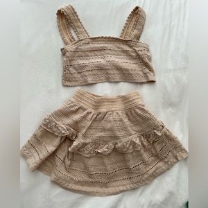Aerie crochet skirt set